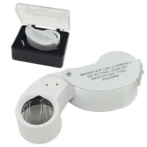 Лупа складная с универсальной подсветкой 21016-XX, диаметр: 20 мм, увеличение: 40X