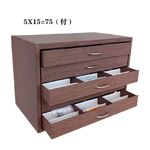 Офисный бокс настольный - витрина для оправ и очков, цвет под дерево, на 75 мест JS-C230408