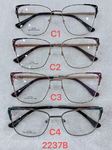 Metal frame for glasses with spring hinges 2237B