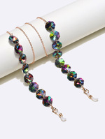 Set of two glasses chain colorful and gold GL1382