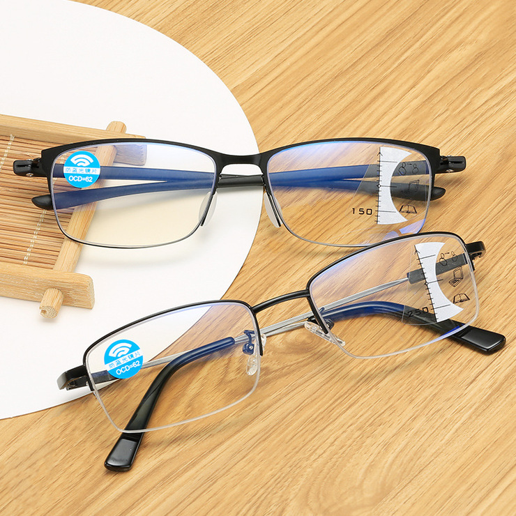 Titanium eyeglasses for reading KY8809-8810 Blue ray cut, diopters from +1.00 to +4.00, PD62-64
