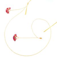 Металлическая нескользящая цепочка золотого цвета, с веерообразной кисточкой, для очков и масок GL317