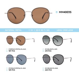 Metal frame polarized sunglasses MM4003S
