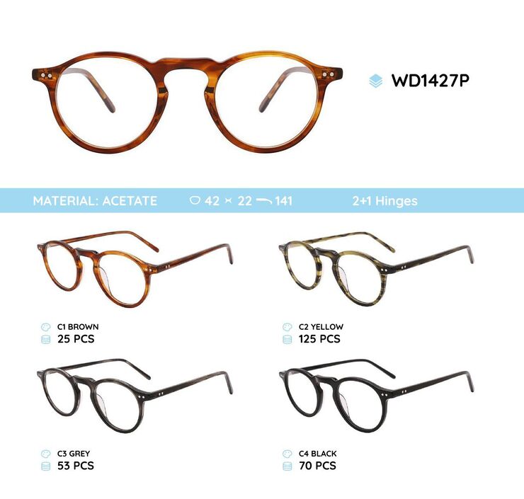 Plastic acetate eyeglasses frame for women WD1427P