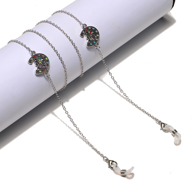 Металлическая цепочка для очков и масок с кулоном 