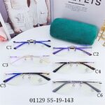 Оправа металлическая безободковая, линзы с Blue Block покрытием SANTA 01129