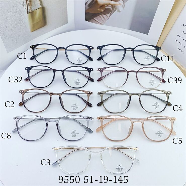 Hybrid frame, metal + TR90, with Blue Block coating SANTA 9550