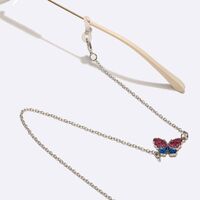 Металлическая нескользящая цепочка золотого цвета, с бабочкой, для очков и масок GL1580