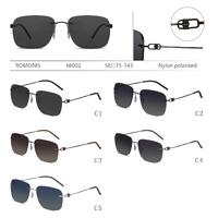 Rimless polarized metal sunglasses with nylon lenses Romonis R66002