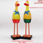 2 pieces set of handmade painting decorative geese