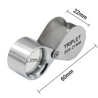 Лупа складная 1152-XX, диаметр: 21 мм, увеличение: 10X, 20X, 30X