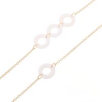 Металлическая нескользящая цепочка, с кругом из жемчуга, для очков и масок GL166