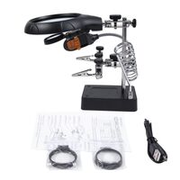 Tabletop multifunctional magnifying glass with backlight 16129-C1-XX, magnification: 3X, 5X, 8X