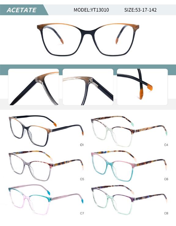 Оправа пластиковая из ацетата женская с флексом YT13010-DA