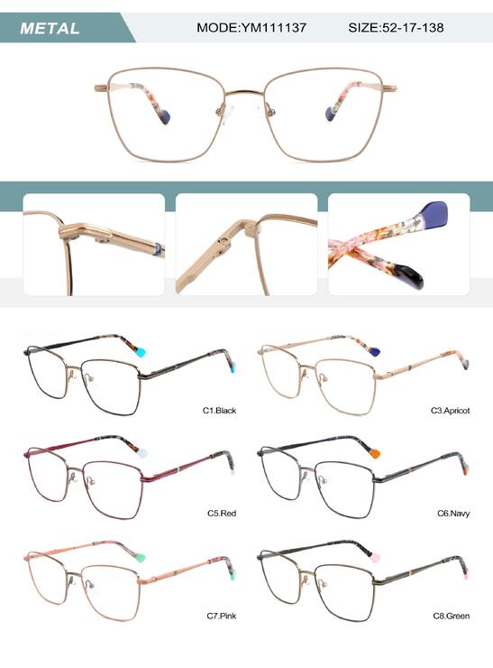 Metal frame for women with spring hinges YM111137-DA