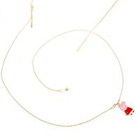 Металлическая нескользящая цепочка, с красным поросенком, для очков и масок GL257