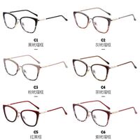 Combined frame (metal + TR90) or glasses with blue light protection, with spring hinges FA87263