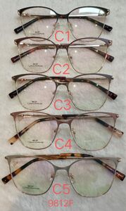Metal frame for glasses with spring hinges 9812F