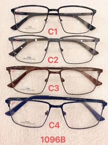 Metal frame for glasses with spring hinges 1096B