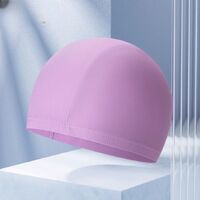 Textile waterproof swimming cap for kids 儿童花色布帽-YU