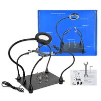 Лупа настольная мультифункциональная с подсветкой W608-XX, увеличение: 5X