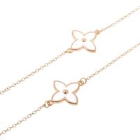 Gold-colored metal non-slip chain, with a leaf of grass, for glasses and masks GL155