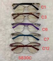 Metal frame for glasses with spring hinges for women 5830C