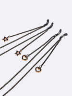 Набор из двух толстых алюминиевых золотых и серебряных цепочек для очков GM075