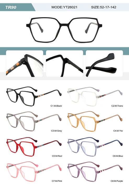 Plastic TR90 frame for women with spring hinges YT26021-DA