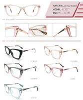 Plastic TR90 and acetate frame with spring hinges LE1077-DA