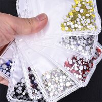 Set of rhinestones with flat bottom for decorating frames and glasses, 39 colors, PD0006
