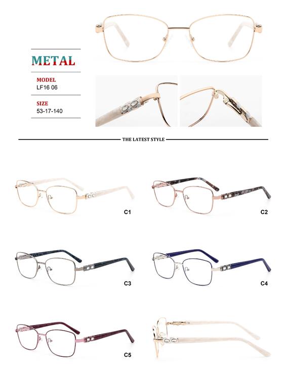 Metal frames for glasses with spring hinges Big City LF1606