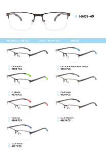 Металлическая оправа с дужками из материала TR-90 с гнущимся наконечником HA09-49