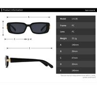 Plastic sunglasses in narrow retro square frame Elit LH136-EL