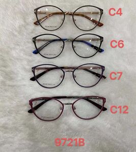 Metal frame for glasses with spring hinges 9721B