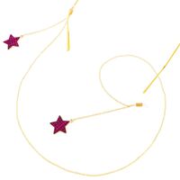 Gold-colored metal non-slip chain, with star, for glasses and masks GL314