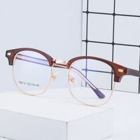 Combined frame (metal + TR90) or glasses with blue light protection, with spring hinges FA87131