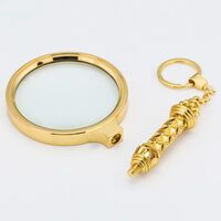 Magnifier, magnifying glass with handle 金-花70-XX, diameter: 55 mm, magnification: 7X