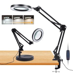 Tabletop magnifying glass with backlight 230601-XX, magnification: 10X