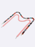 Набор из двух золотых и серебряных цепочек для очков с листьями GM111