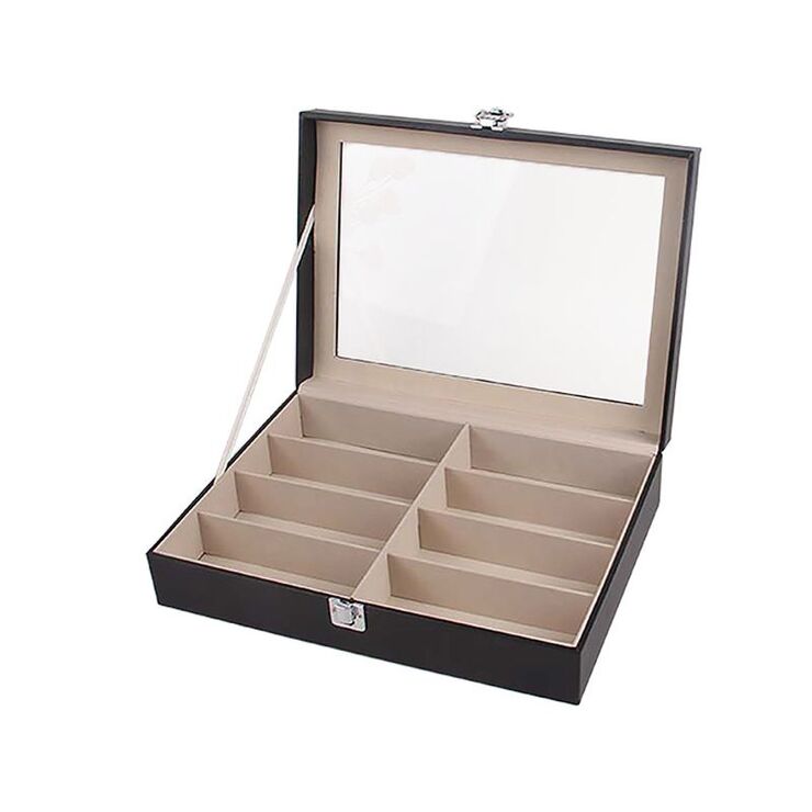 Glasses and frames holder display with 8 places and cover