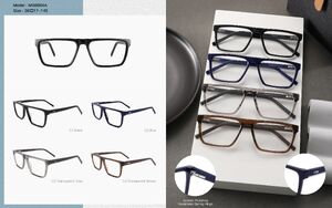 Combined plastic acetate + metal frame for men, with spring hinges Big City MG6804A