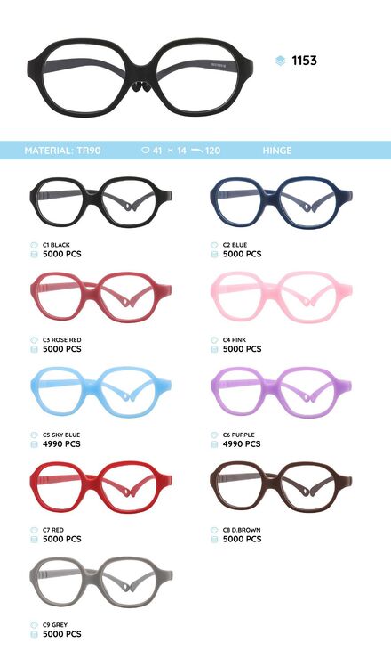 TR90 plastic eyeglasses frame for kids 1153TR
