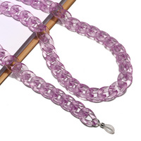 Полупрозрачная акриловая цепочка для очков, разные цвета GB074