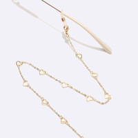 Металлическая нескользящая цепочка золотого цвета, с цветком, звездой, для очков и масок GL1519