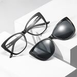 Оправа пластиковая с флексом + поляризационная солнцезащитная насадка (клипон) на магните El Dorado EL2328D