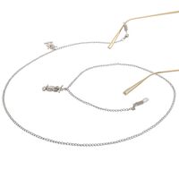 Металлическая нескользящая цепочка, серебрянная сова, для очков и масок GL051