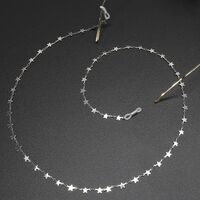 Металлическая нескользящая цепочка со стальным цветом, со звездой, для очков и масок GS030