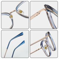 Combined frame (metal + TR90) or glasses with blue light protection, with spring hinges FA87256