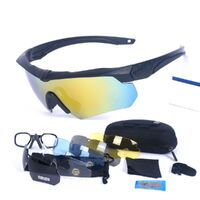 Safety shockproof tactical goggles +6 caps 6镜片套装